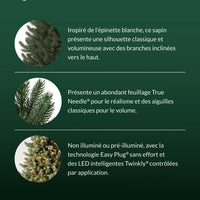 Sapins de Noël artificiels Épinettes blanches du Vermont