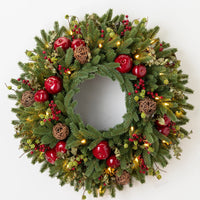 Corona de abeto navideño noruego