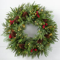 Corona de abeto para exteriores